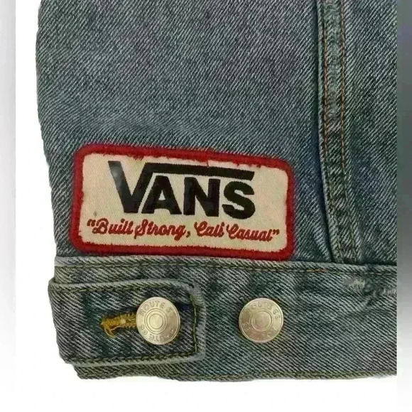 Vintage Route 66 Denim Cutoff Jacket Vest Custom With Skull And Vans Patch M - Picture 5 of 9